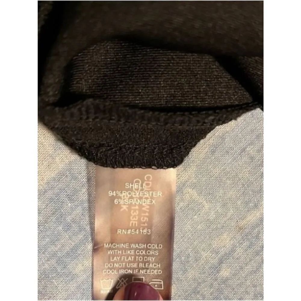 🛍️ Calvin Klein Black Bell-Sleeve Midi Dress Like New Size 8 - Picture 8 of 10